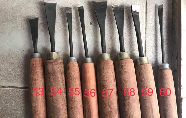 Bán lẻ 1 cây đục chạm gỗ đục điêu khắc mài sắc tra cán đầy đủ bán lẻ từng cây