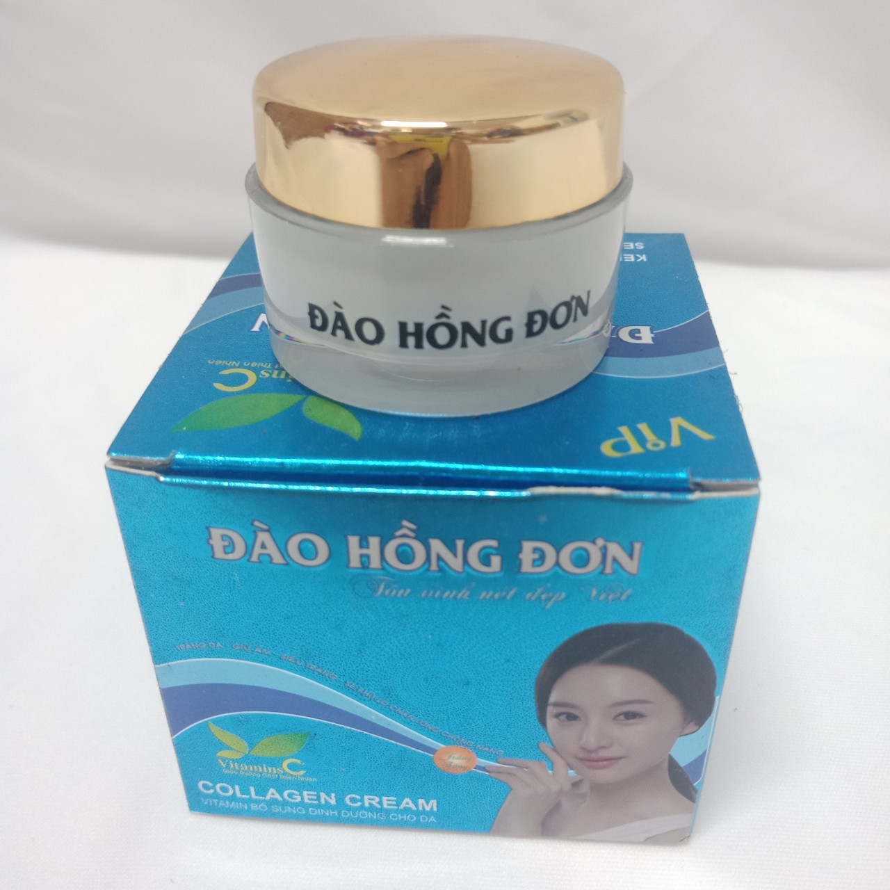 Kem Đào Hồng Đơn dưỡng trắng da - chống lão hóa sạm thâm quầng mí mắt - chống nắng. 12g (Xanh Dương)