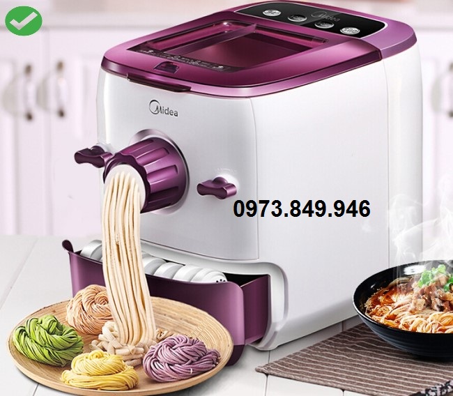 [Chính hãng Midea] Máy làm mì, máy làm bún tươi, máy làm mỳ ống tại nhà, có 7 khuôn đầu ra, có dịch tiếng Việt, tặng công thức làm món ăn