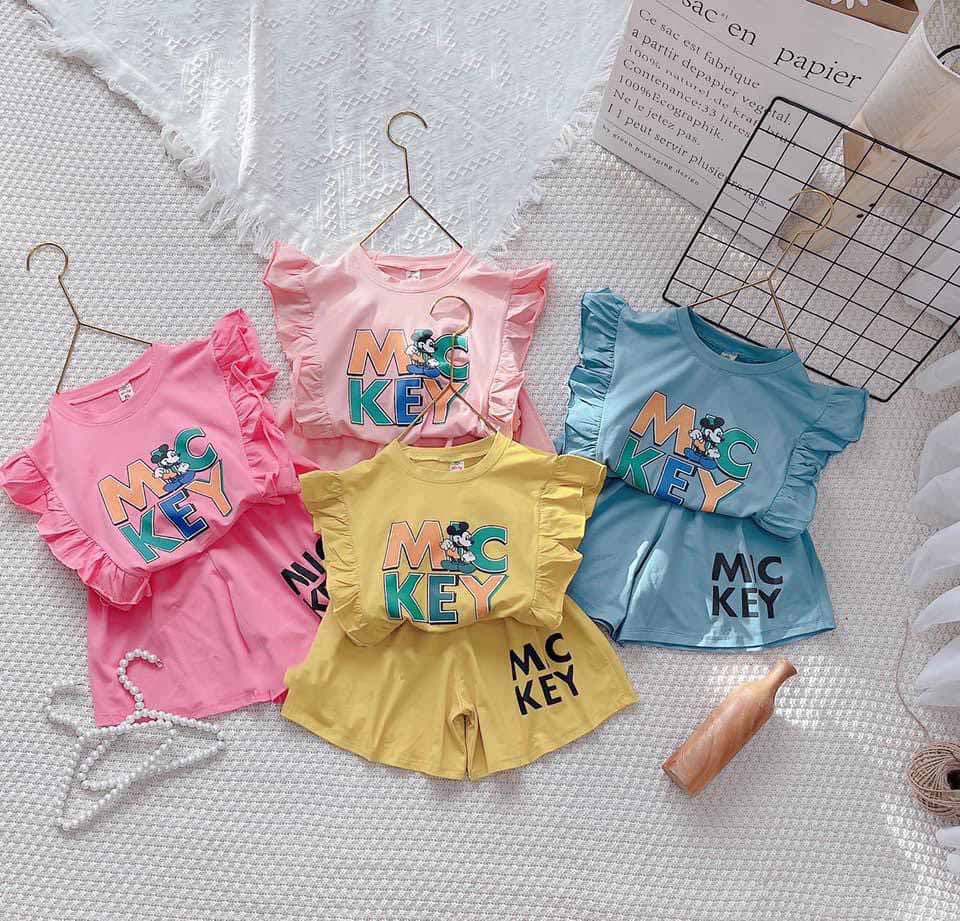 [MẪU MỚI] BỘ MICKEY TAY BÈO CHẤT COTTON MỀM MỊN HÀNG LOẠI 1 SIÊU ĐÁNG YÊU CHO BÉ 7-18KG. VIDEO THẬT.YURI BABY SHOP