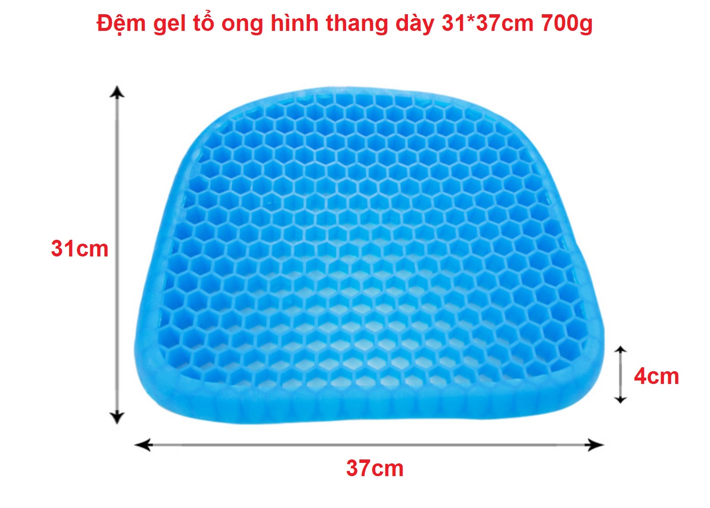 Đệm gel lót ghế chống trượt mát xa thoải mái tiện dụng - đệm lót ghế tổ ong silicone
