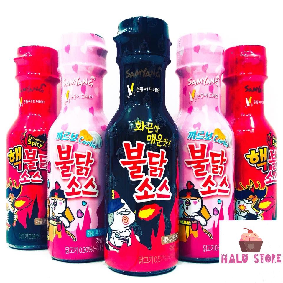 [HCM][HOT] TỔNG HỢP 3 LOẠI SỐT SIÊU CAY SAMYANG HOT NHẤT HÀN QUỐC CHAI 200G