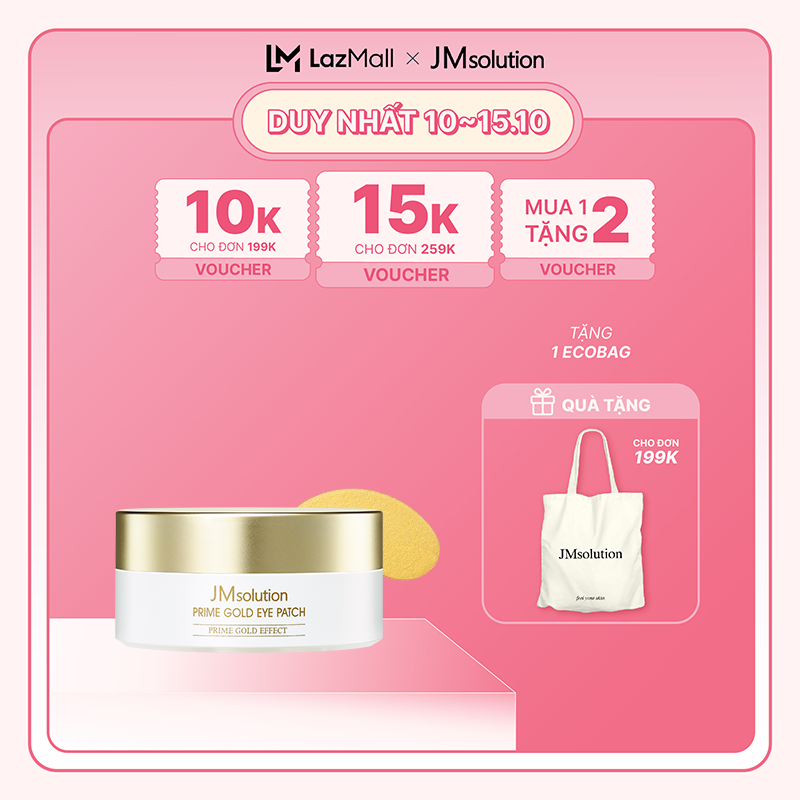 Mặt nạ chống lão hóa mắt jmsolution prime gold eye patch 60 miếng