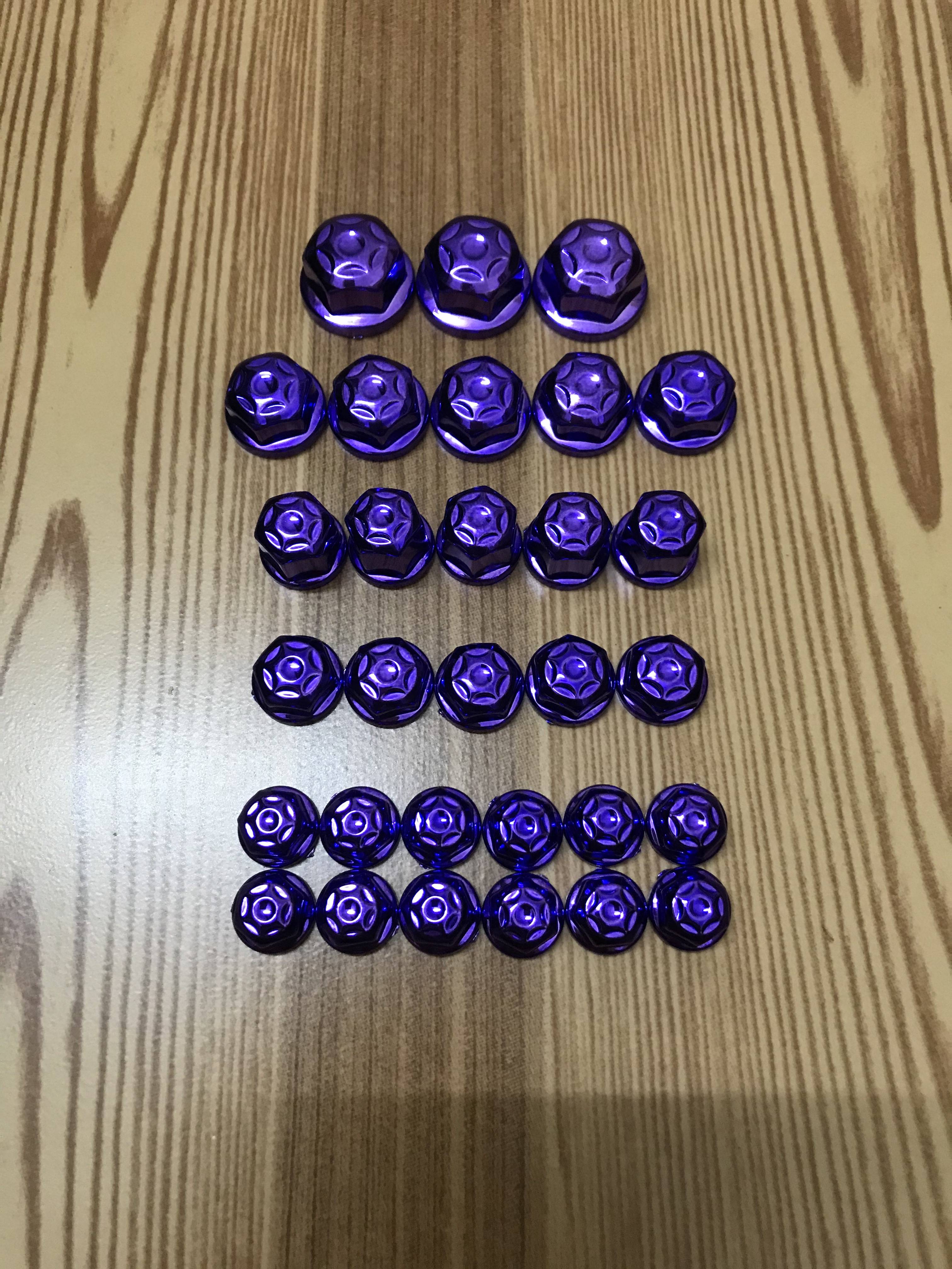 [HCM]Bộ Chụp ốc màu - 1 bộ 30 con ( màu tím )