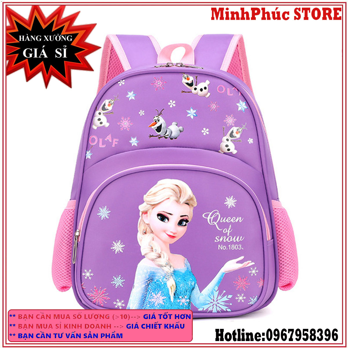 [HÀNG CAO CẤP - Mẫu 2022] Balo cặp sách cho bé mẫu giáo, balo bé trai bé gái mầm non, túi trẻ em hình công chúa elsa siêu nhân cho bé từ 3-7 tuổi hàng chất lượng cao giá rẻ