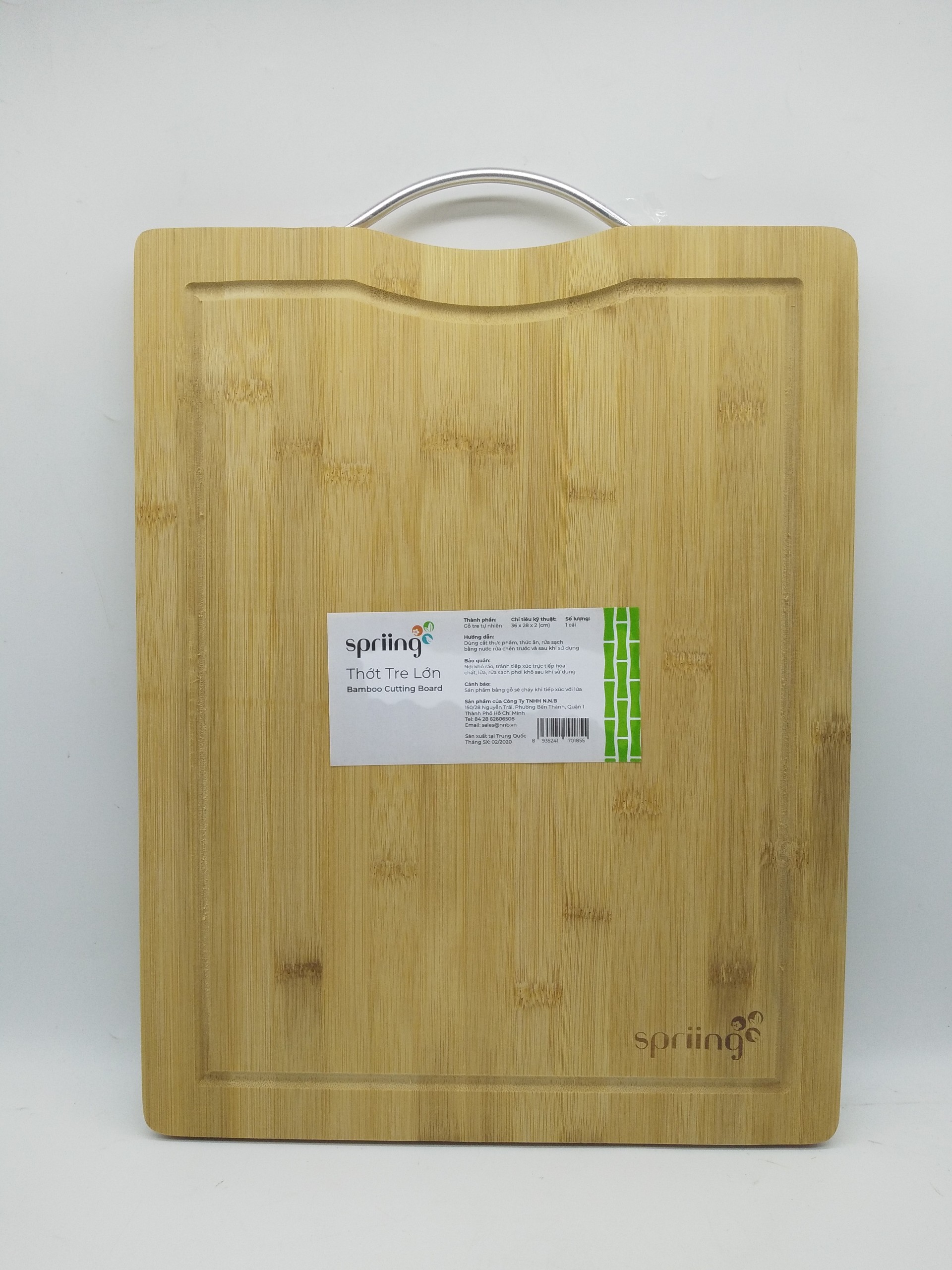 Thớt tre lớn 36x28x2 cm Spriing