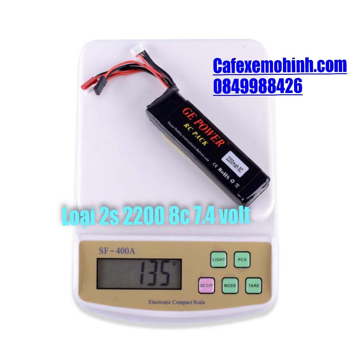 Pin 2s 2200 8c 7.4v cho tay điều khiển