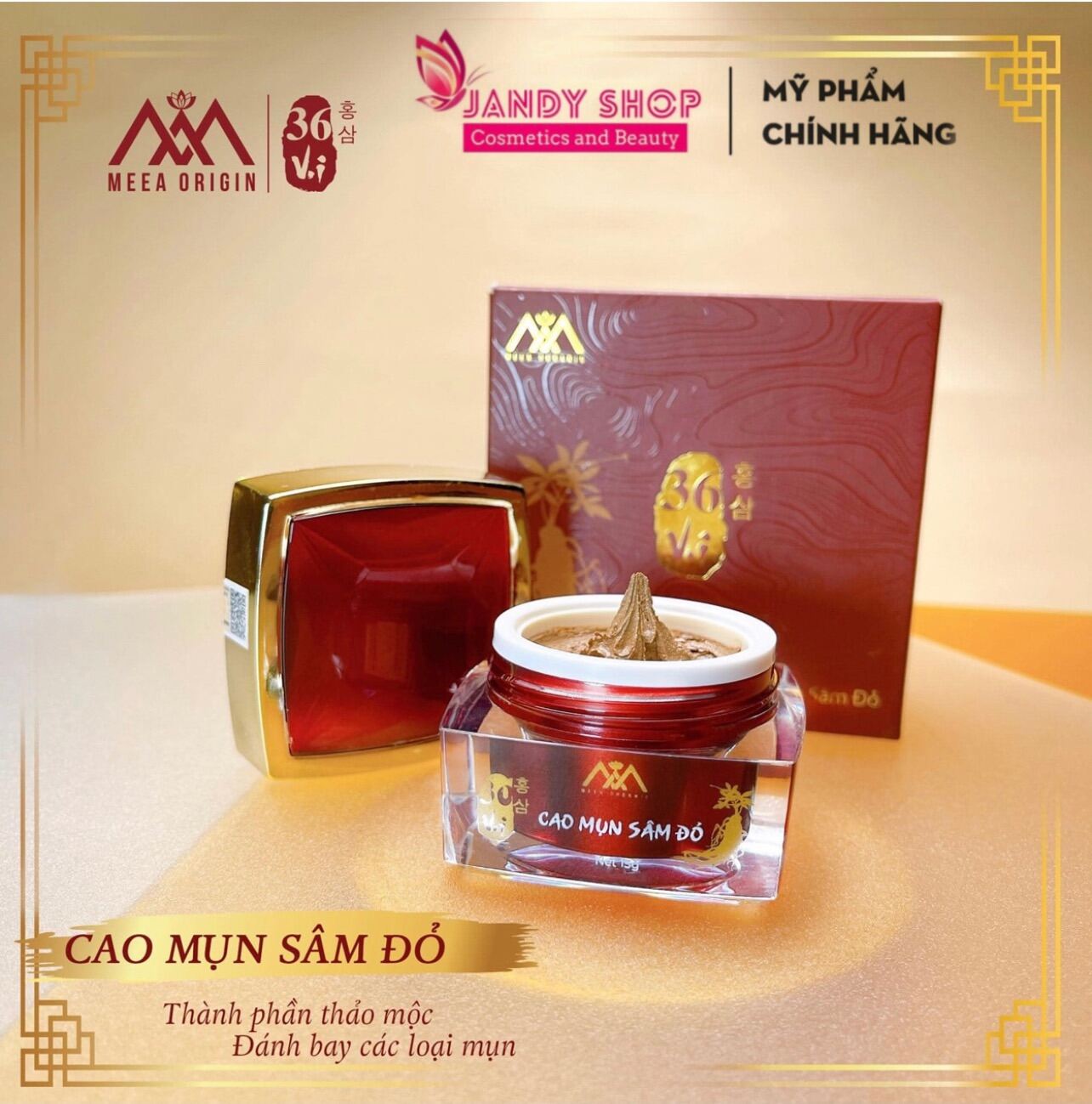 Cao mụn sâm đỏ 15gr Meea