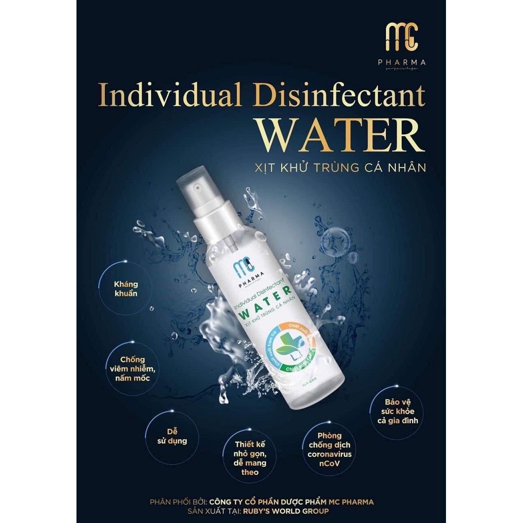 Xịt Khử Trùng Cá Nhân Individual Disinfectant Water 200Ml