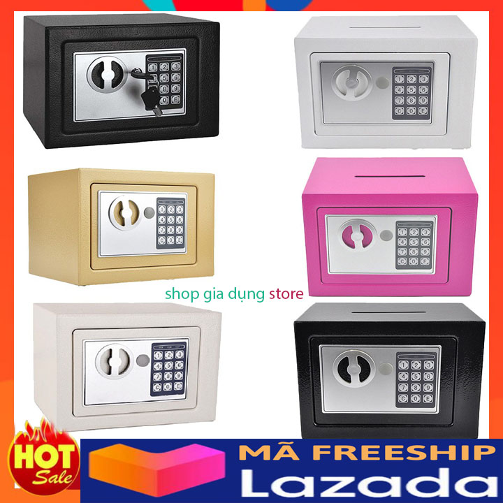 KÉT SẮT MINI 17E TIỆN DỤNG,Két sắt mini Cao Cấp -Chống Cháy Nổ Khoăn Cắt thông minh,Két Sắt Mini Có Khóa Mật Mã Xách Tay Két Sắt Mini Thông Minh Tiết Kiệm Cho Gia Đình. Két Sắt Mini An Toàn Cỡ Nhỏ Xách Tay Mini Tiết Kiệm Cho Gia đình