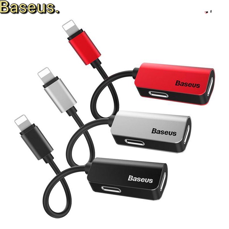 Baseus L37 jack vừa nghe vừa sạc iphone - cáp chia từ 1 cổng lightning sang 2 cổng lightning cho ipad iphone