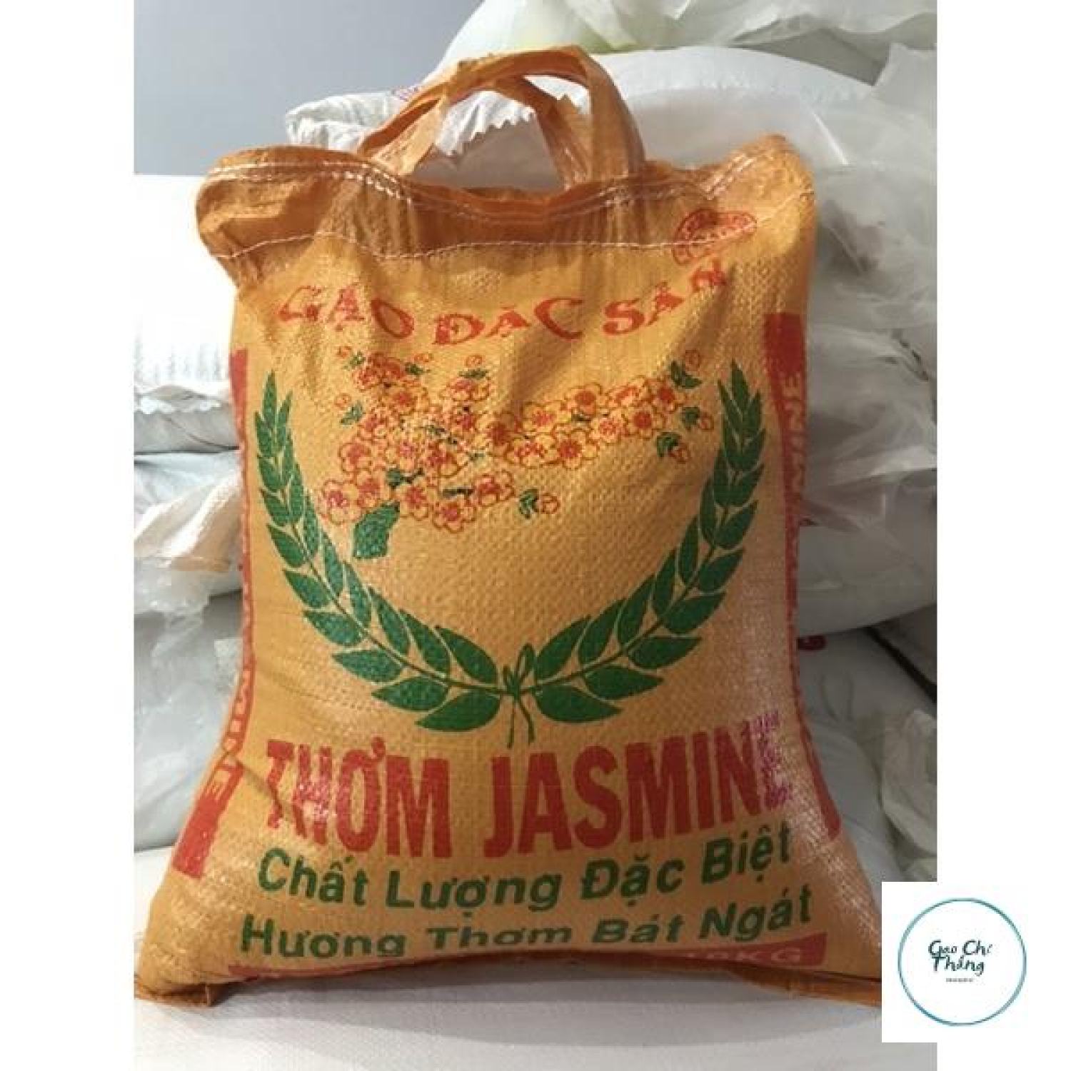10kg gạo thơm jasmine dẻo vừa mềm cơm