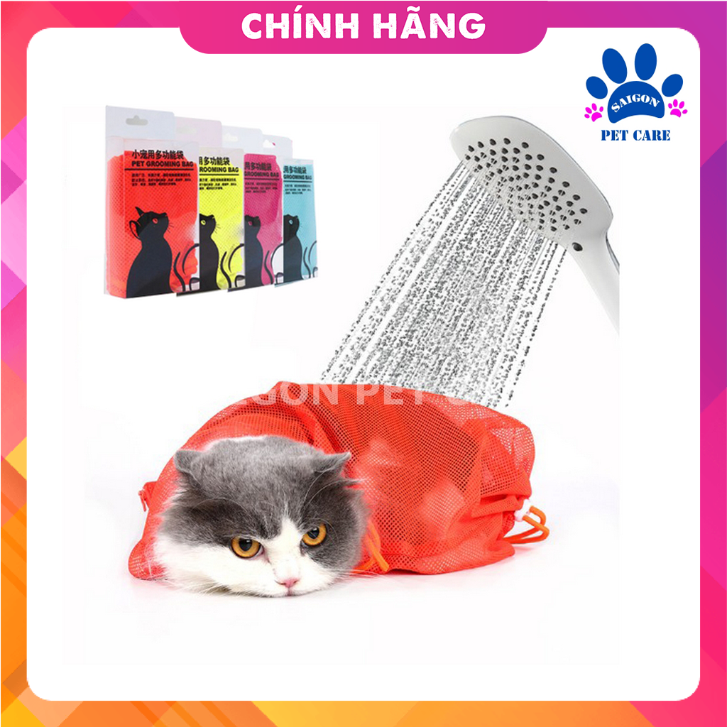 [CHÍNH HÃNG] Túi lưới tắm mèo dùng khi tắm hoặc cắt móng