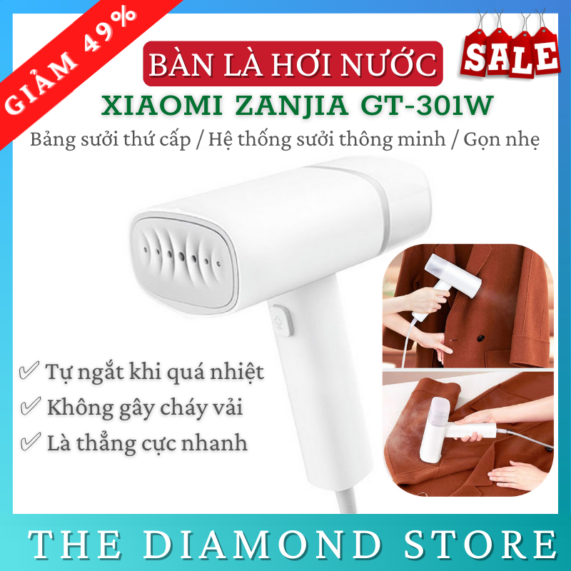 Bàn Là Hơi Nước Cầm Tay Xiaomi GT-301W Diệt Khuẩn 100%, Phù Hợp Nhiều Loại Vải, An Toàn Tiện Lợi - Bảo Hành 1 Năm