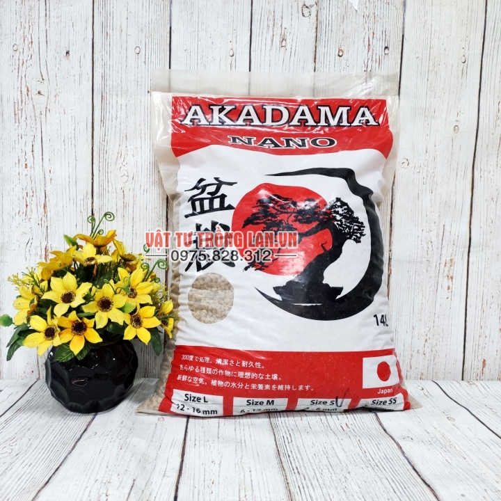 Đất trồng bonsai Akadama, đất Akadama Nhật Bản size S chất lượng cao