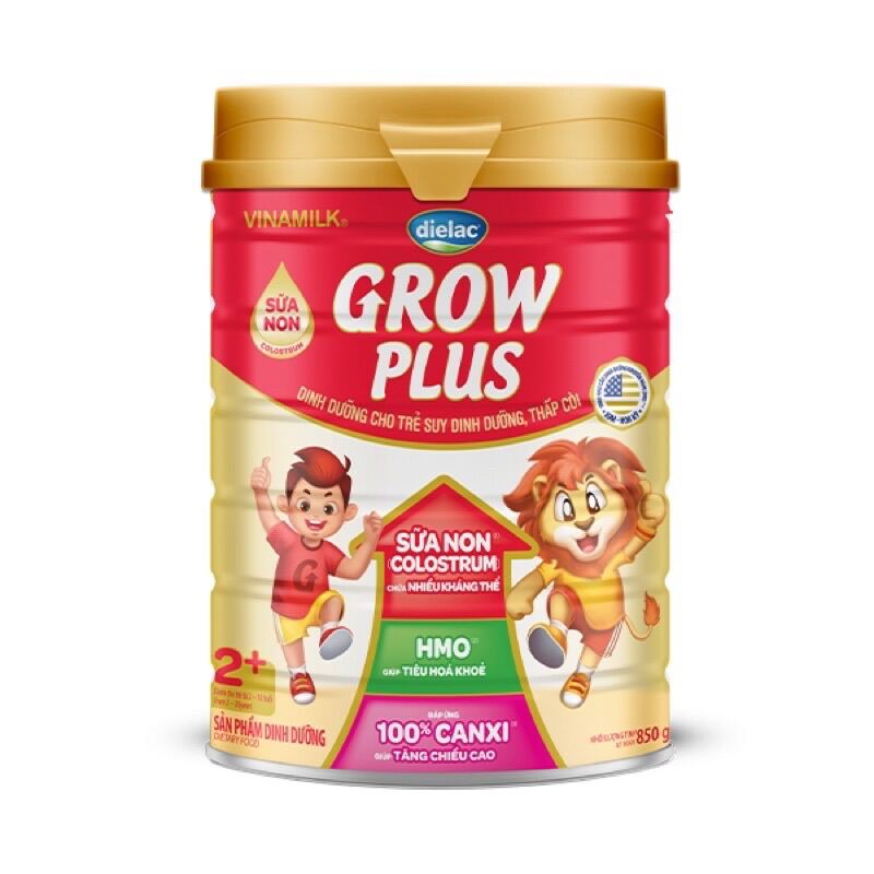 [Hoàn tiền 12%] Sữa Bột Grow Plus Đỏ 2+ 850g ( Mẫu mới )