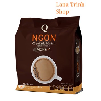 Cà phê sữa hòa tan q ngon trần quang bịch 24 gói*20g