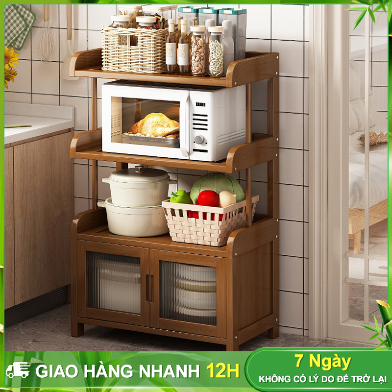 BOHO Kệ để đồ nhà bếp kệ đứng nhiều tầng kệ đa năng để lò vi sóng giá để lò nướng giá để nồi kệ lưu trữ