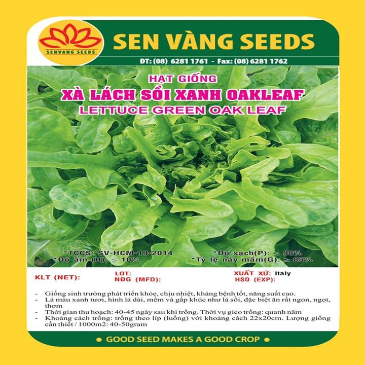 Hạt Giống Xà Lách Sồi Xanh Oakleaf - 4Gr