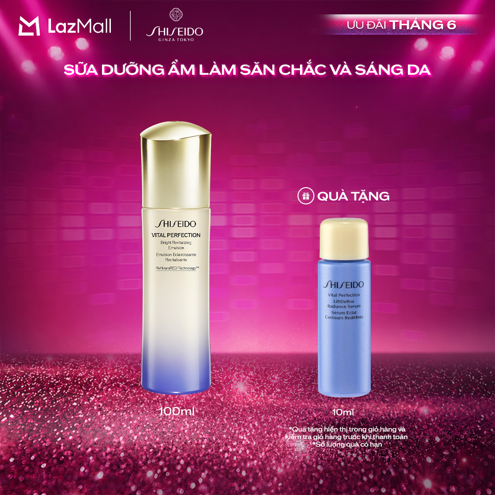 Sữa dưỡng da làm săn chắc và sáng da Shiseido Vital Perfection Bright Revitalizing Emulsion 100ml