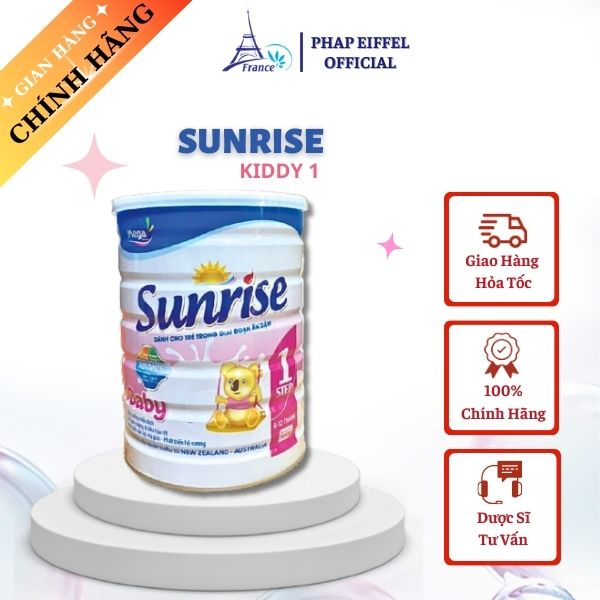 Sữa Ăn Dặm Sunrise Kiddy 1 - Pháp Eiffel Hộp 900g