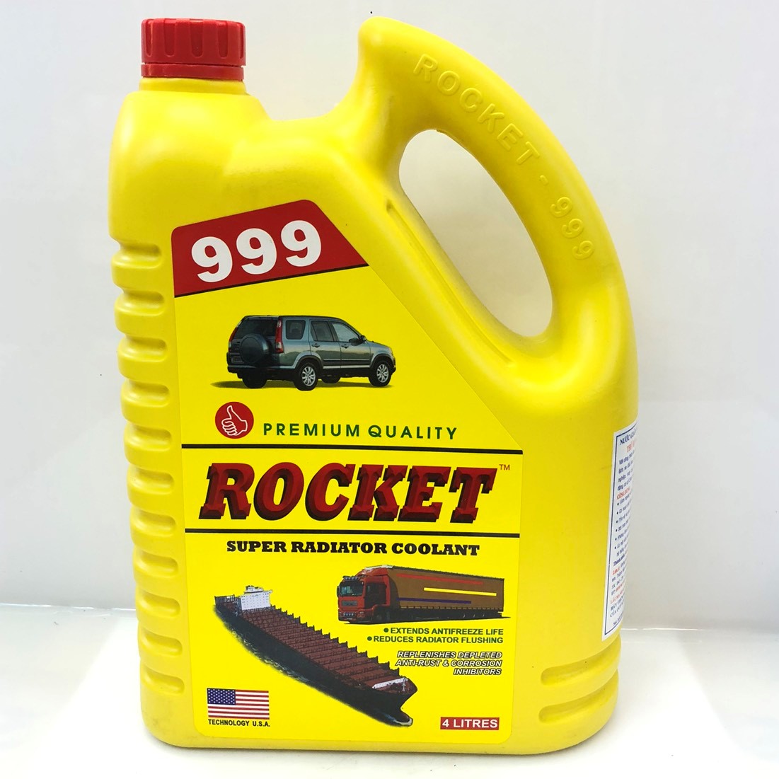 [HCM]Nước làm mát cao cấp cho ô tô xe đầu kéo ROCKET 999 màu xanh 4L