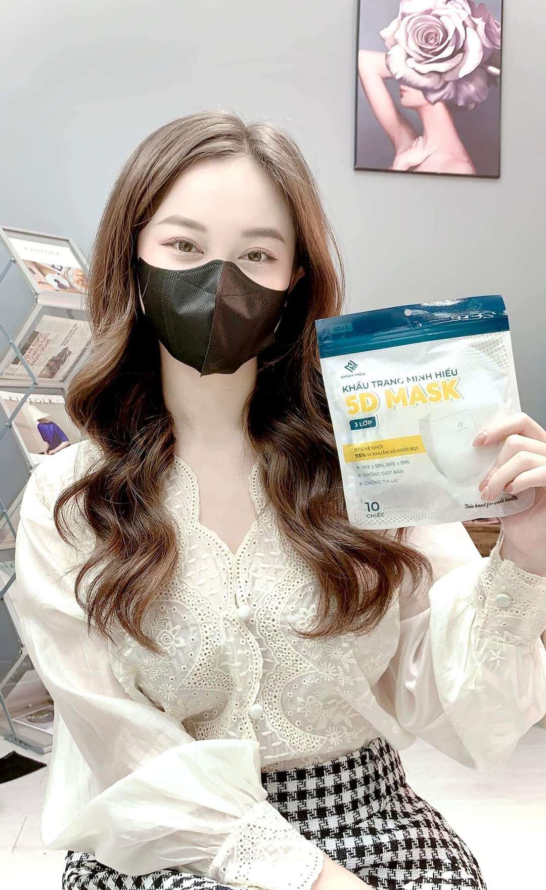 Bán sỉ 200 chiếc khẩu trang 5d mask màu đen