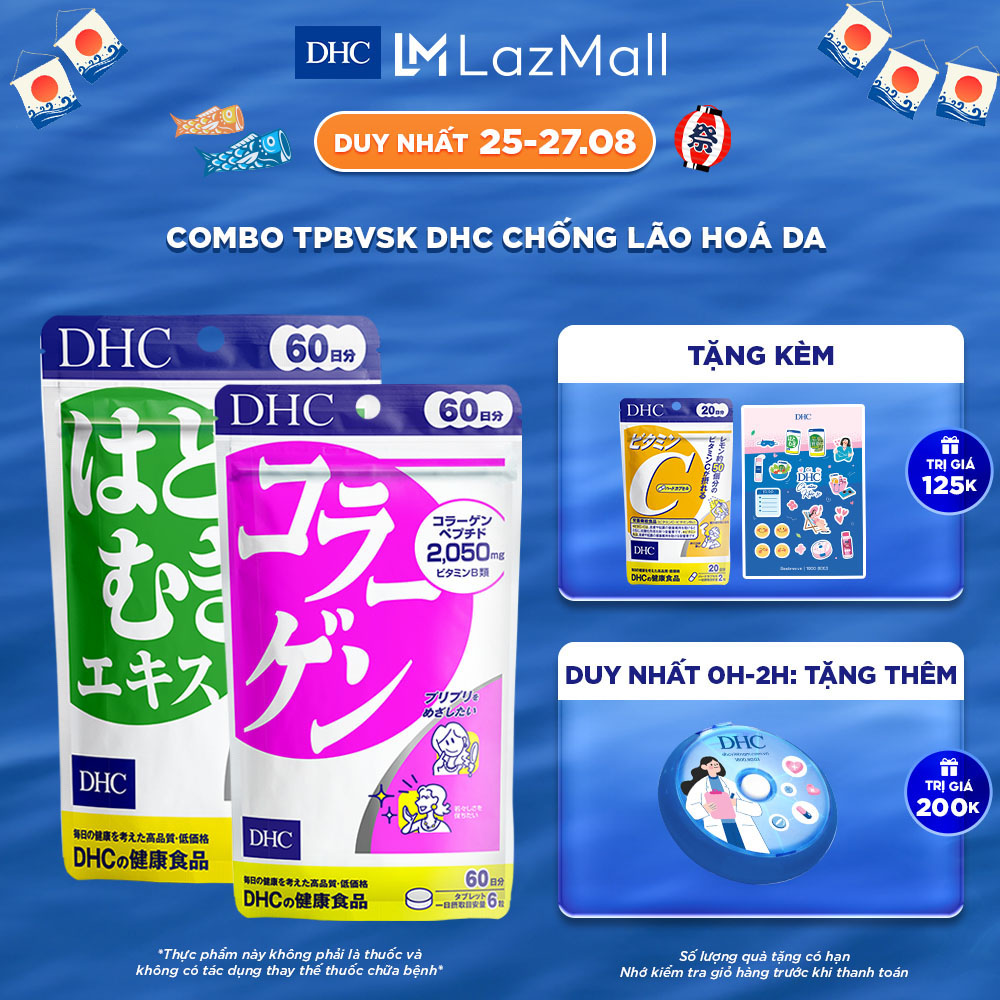 Combo tpbvsk dhc collagen + adlay extract 60 ngày