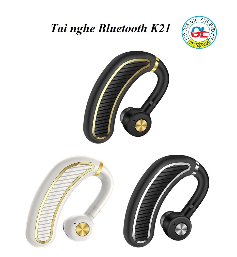 Tai nghe bluetooth K21 pin siêu khủng 300mAh, thời gian chờ 50 ngày, thời gian đàm thoại liên tục 24 giờ, âm thanh mạnh mẽ, trung thực