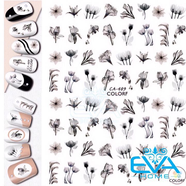 [HCM]Miếng Dán Móng Tay 3D Nail Sticker Tráng Trí Hoạ Tiết Bông Hoa CA489