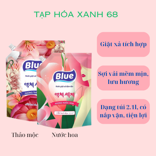 Nước giặt blue công nghệ hàn quốc chính hãng 2000ml
