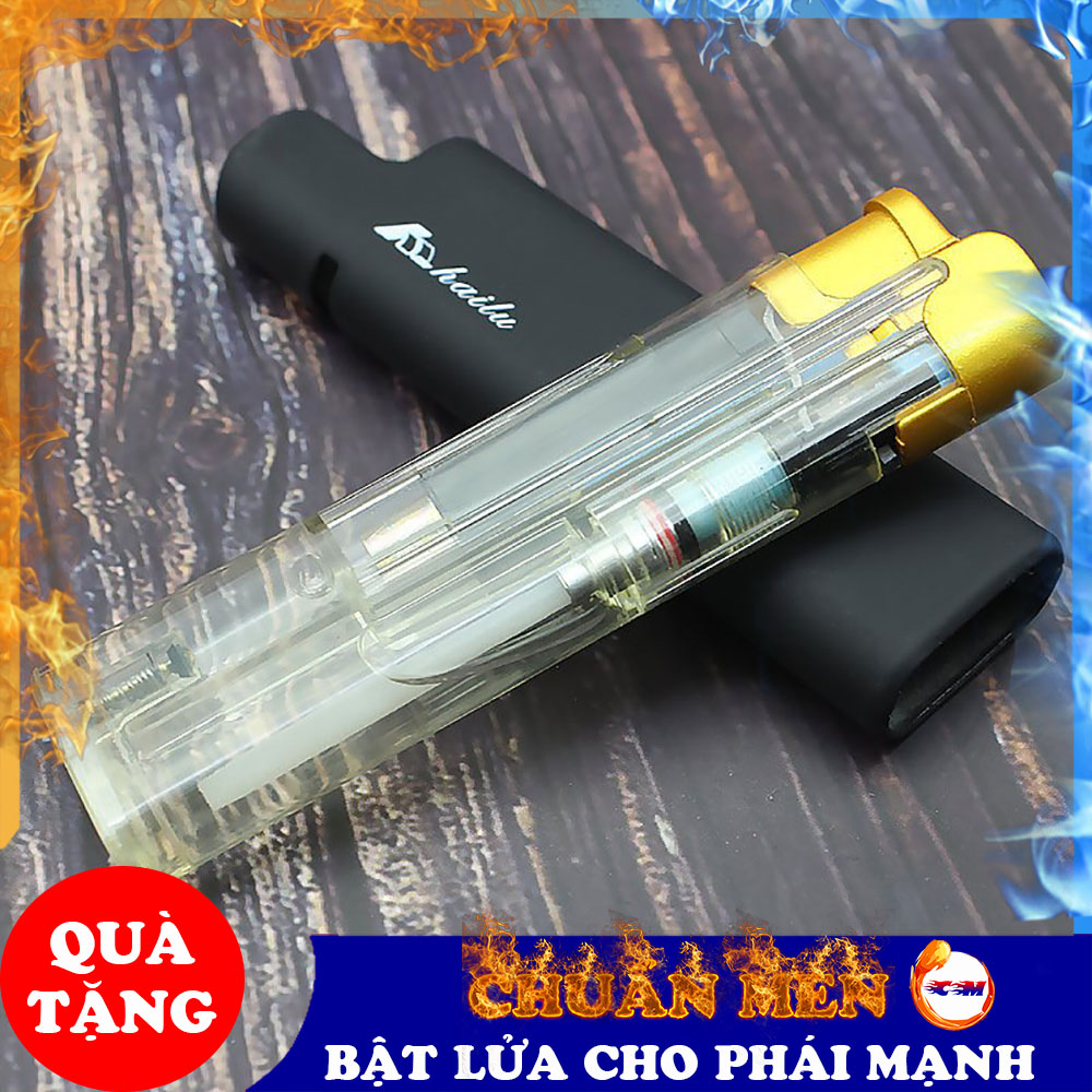 Bật lửa Chuẩn Men hộp quẹt khò 1 tia lửa kèm vỏ bọc độc lạ sử dụng gas - GD1165