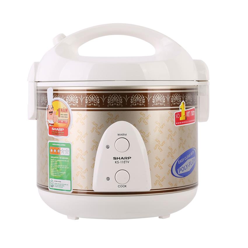 Nồi cơm nắp gài 1lít sharp ks-11etv-chính hãng