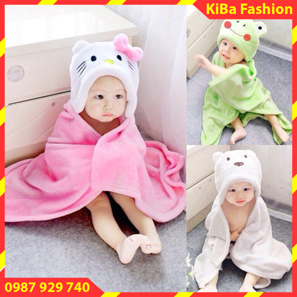 [ Ủ THÚ HÀNG ĐẸP ]Chăn ủ lông có mũ siêu mềm siêu ấm cho bé sơ sinh- UT0460