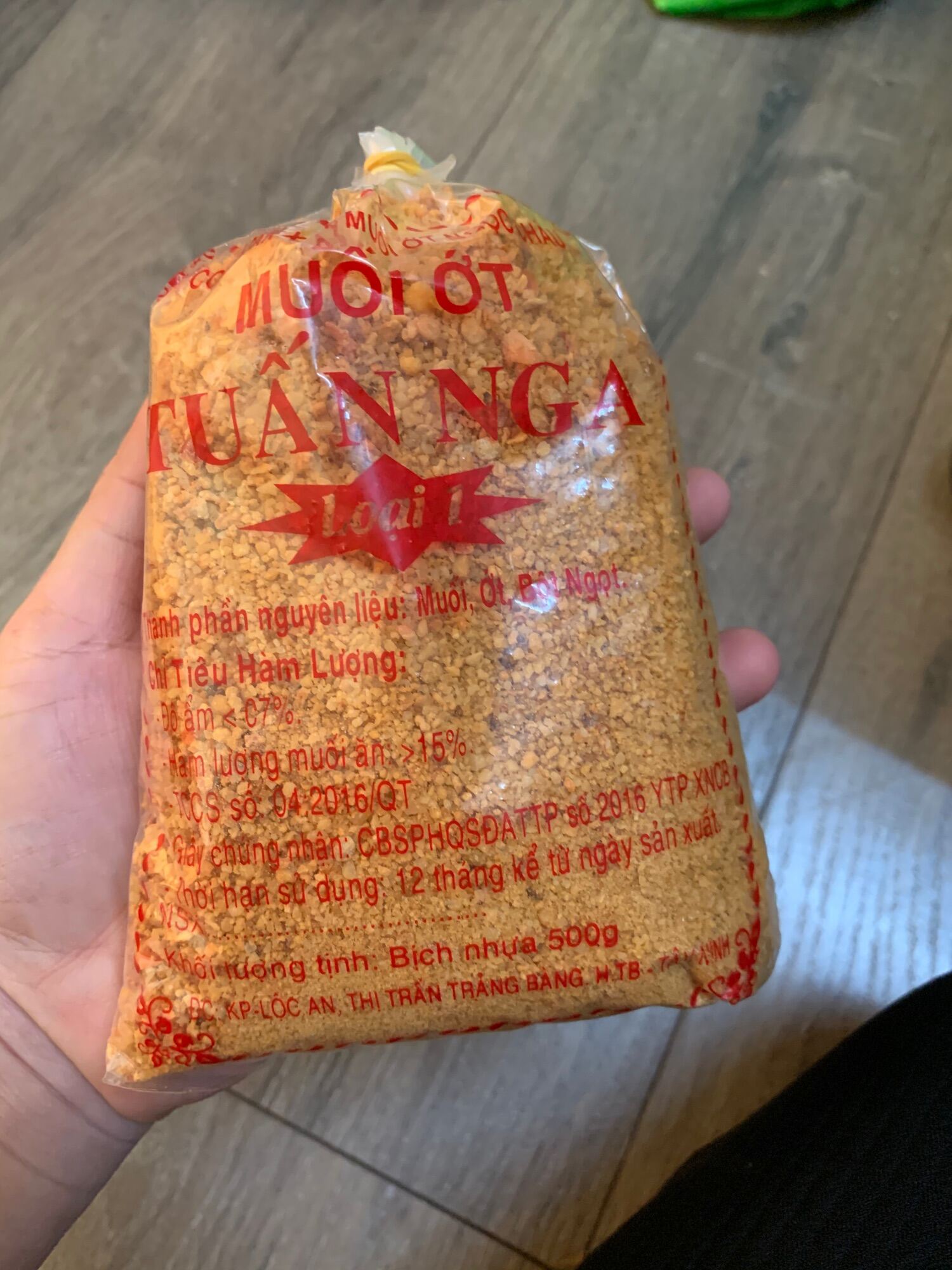 500g muối ớt tôm tây ninh