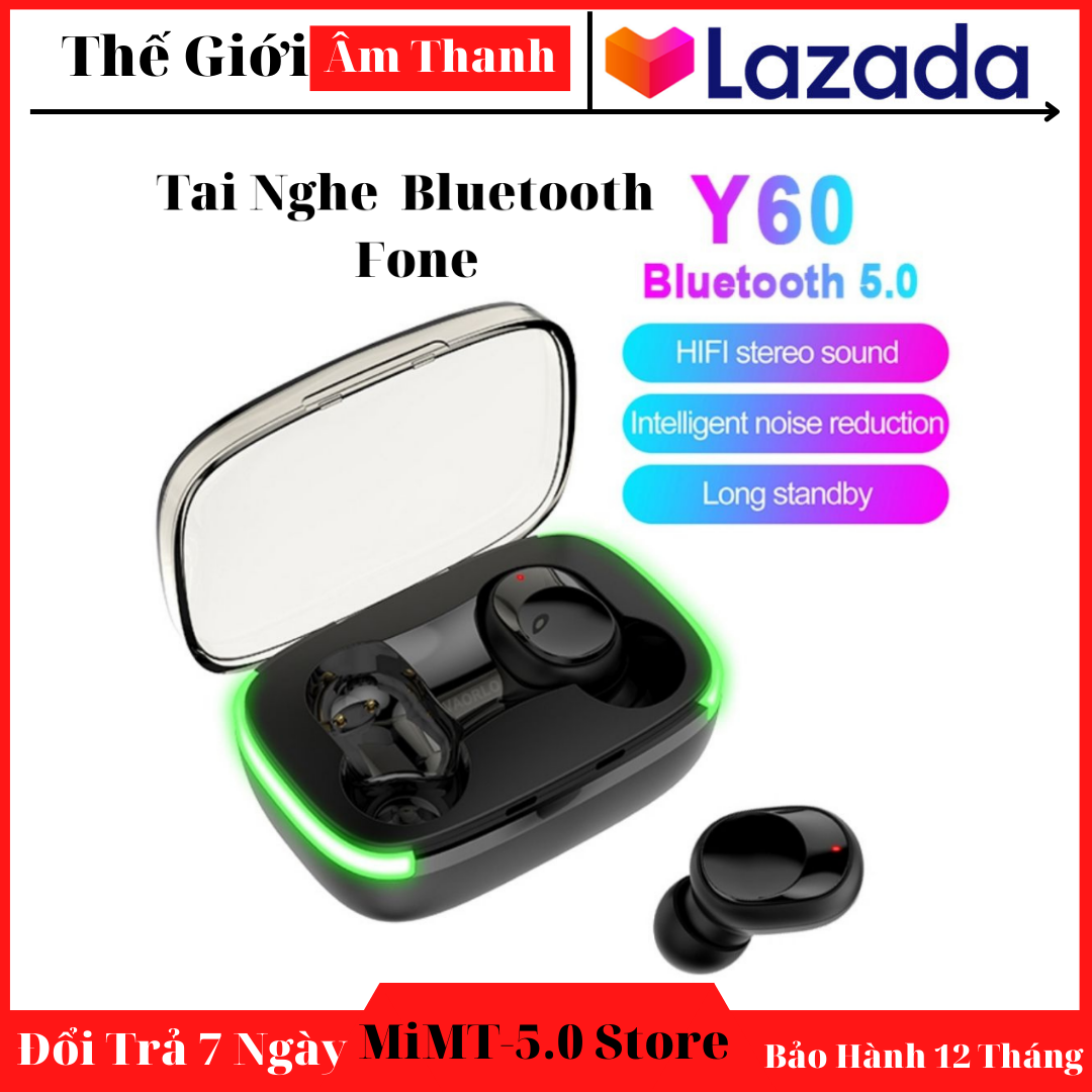 Y60 fone bluetooth 5.1 tws tai nghe không dây với màn hình hiển thị led stereo tai nghe điều khiển cảm ứng tai nghe nhét tai giảm tiếng ồn
