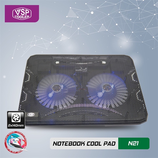 Đế tản nhiệt vsp cooler n21 - quạt tản nhiệt laptop