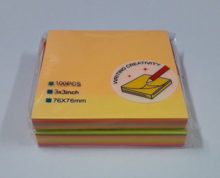 2 XẤP GIẤY NOTE 5 Màu 3 x 3 inch ( 76 x76mm) ( xấp / 100 tờ)