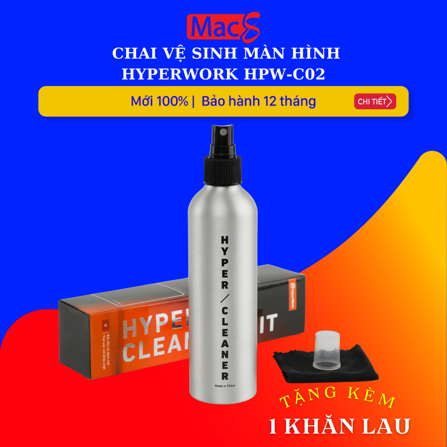 Chai vệ sinh màn hình Hyper Cleaning HyperWork C02