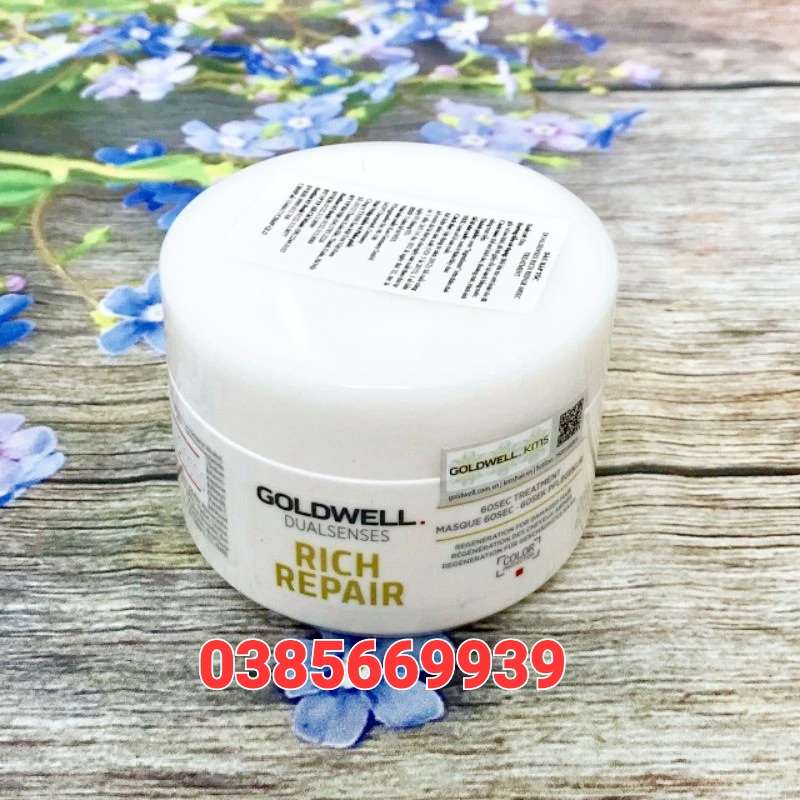 DẦU HẤP TÓC (MẶT NẠ Ủ) 60S GOLDWELL RICH REPAIR SIÊU PHỤC HỒI TÓC HƯ ĐỨC 200ML