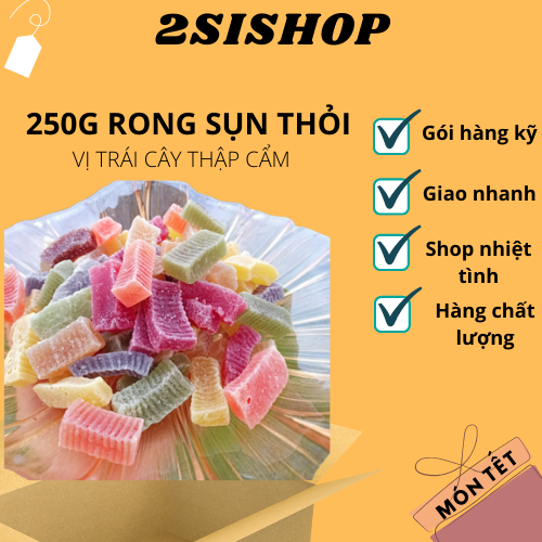 500g 1kg Mứt rong sụn thập cẩm dạng thỏi vị ít ngọt #2Sishop