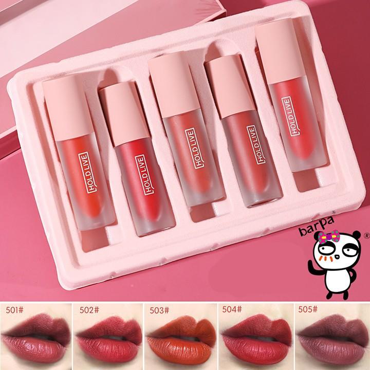 Set 5 thỏi son kem mini Hold Live Light Matte Lip Glaze 25g x 5