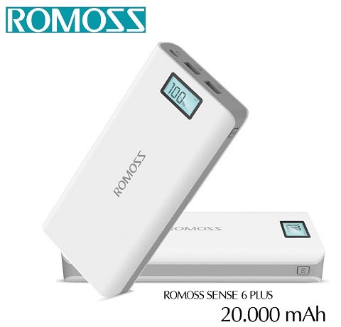 Pin sạc dự phòng ROMOSS Sense 6 Plus 20000mAh Màn Hình