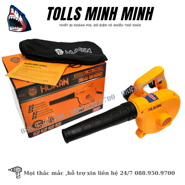 Máy thổi bụi 2 chiều hukan hk-750tb lõi đồng công suất 750w có điều tốc 19600 vòng/phút
