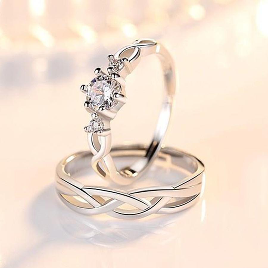 Nhẫn đôi bạc Panmila - nhẫn cặp - nhẫn đôi bạc [TS-ND-A3]