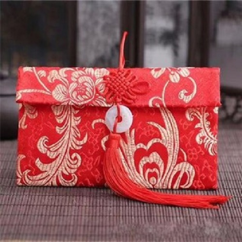 Bao Lì Xì Vải Gấm Nhiều Hoa Văn Cao cấp Mẫu Ngang
