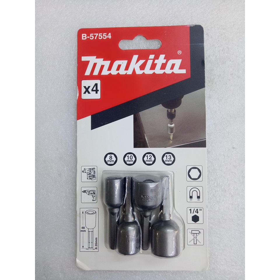 Đầu tuýp vặn ốc 4 cái x48m chuôi sds plus makita b-57554