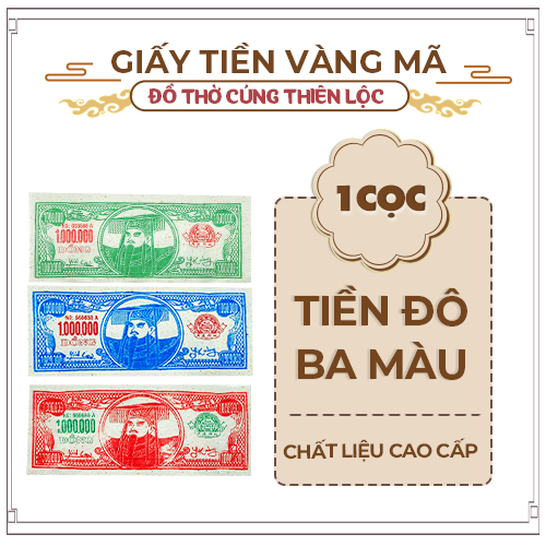 Tiền Đô Ba Màu Giấy Cao Cấp Đồ Thờ Cúng Thiên Lộc