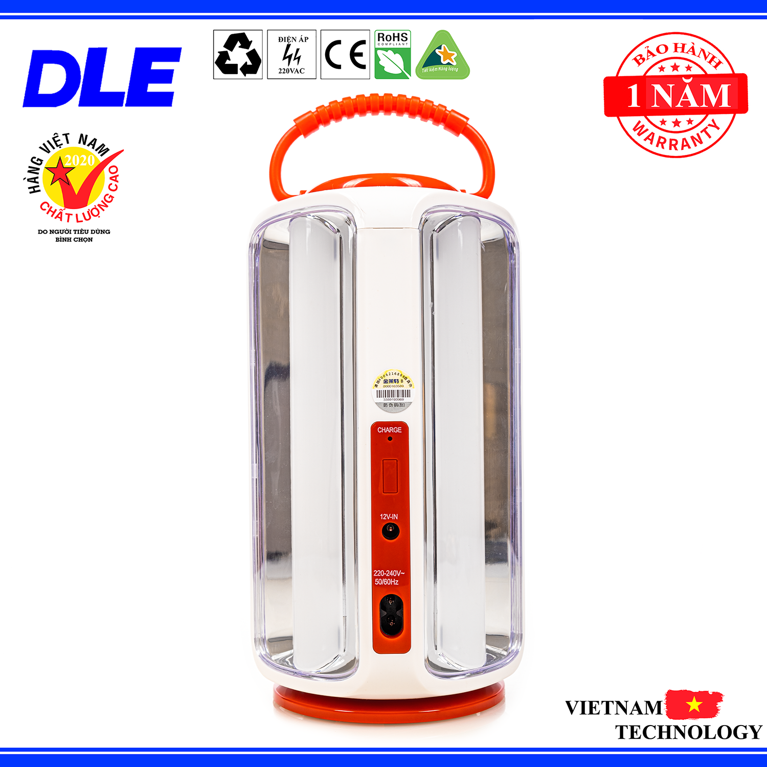 Đèn pin sạc cúp điện kn-9872la - sử dụng khi cúp điện - cắm trại - 12h sử dụng