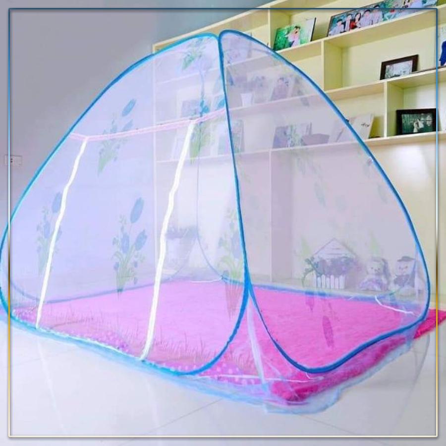 Màn chụp tự bung không đáy chống muỗi, Mùng chống muỗi cao cấp 1m6x2m, 1m8x2m, 2m2x2m hàng việt nam